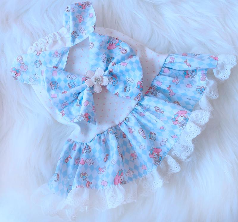 Jupe diagonale pour Beagle, vêtements pour animaux de compagnie, tailles Xs à xl, printemps et été: Bleu / XS