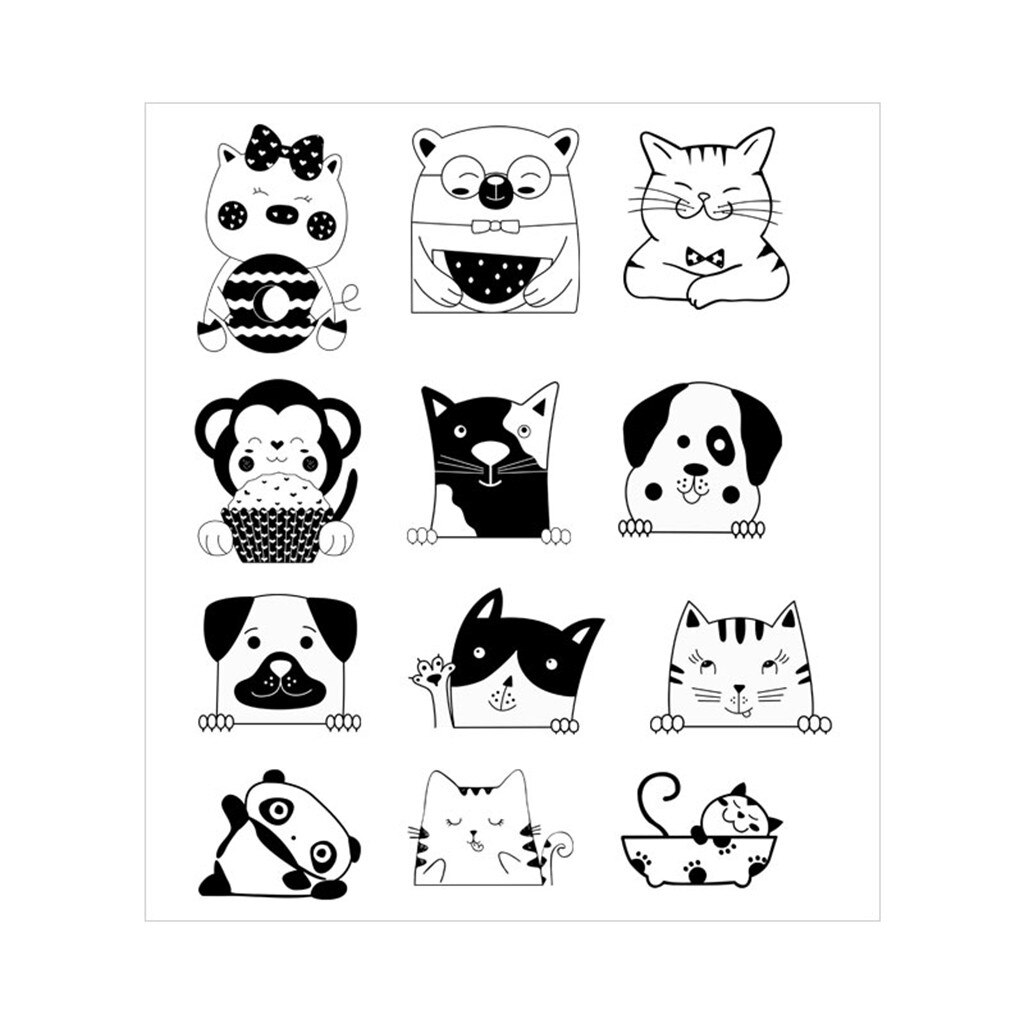 Cute Cat Wall Stickers Light Switch Decor Decals Art Mural Baby Nursery Room Sticker PVC Wallpaper for Living Room: Default Title