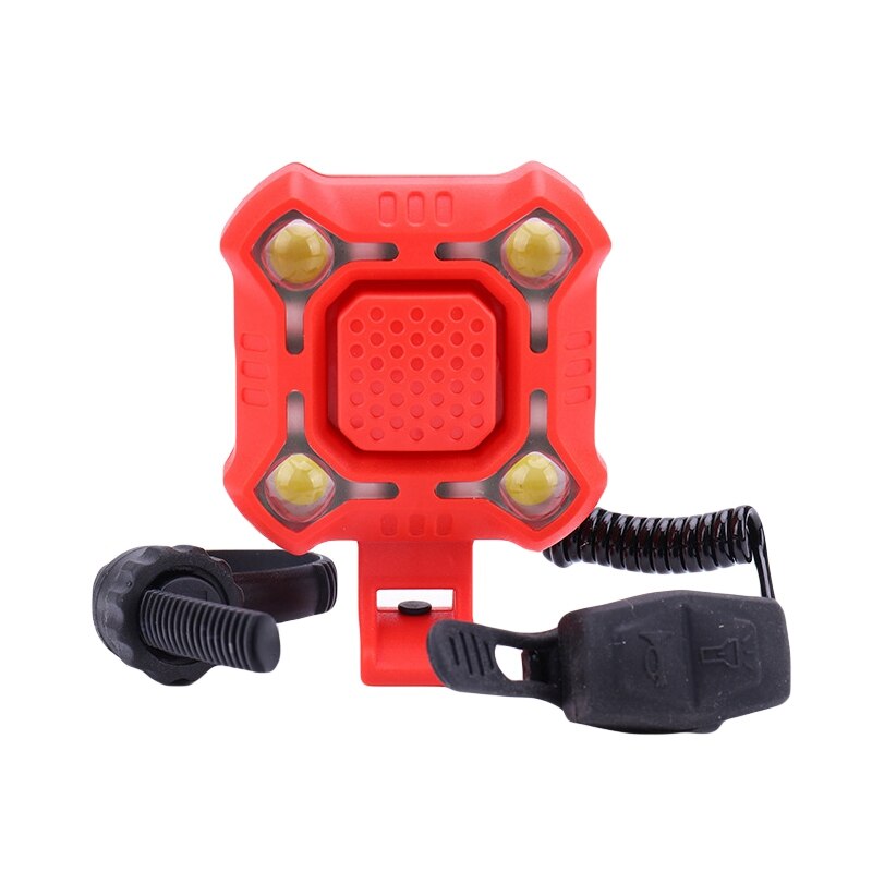 2 In 1 Bicycle Ling Light 140db USB Charging Mountain Bike Road Car Front Handle Electronic Waterproof Horn Lamp Bicycle Bell: R
