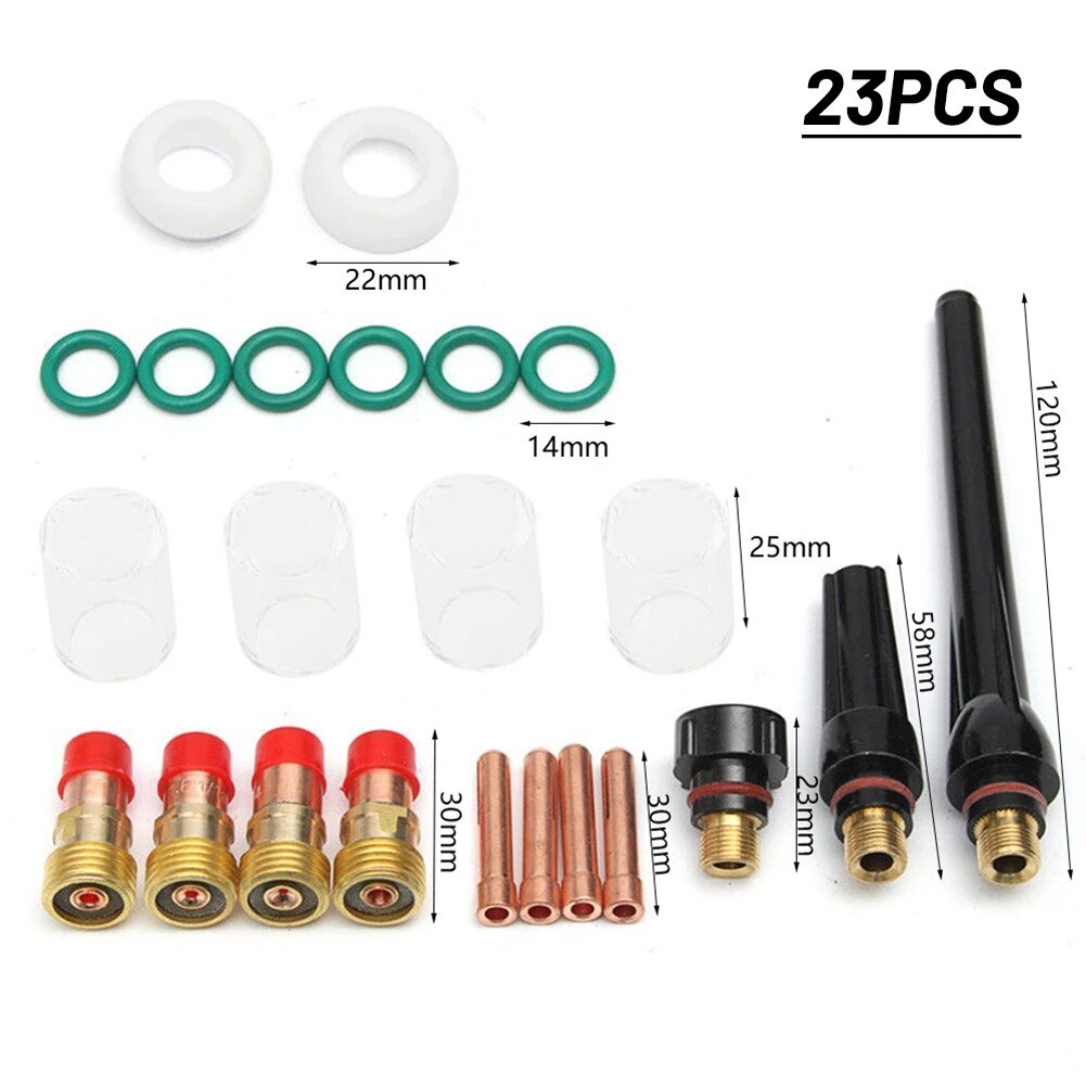 10 TIG Welding Kit 23Pcs Cup For WP-17/18/26 Torch Welding Accessories