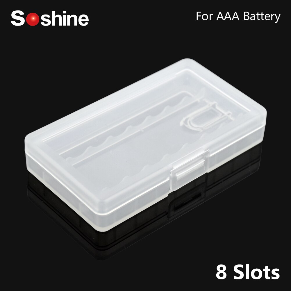 Soshine 6 Different Container Bag Case Elistooop Plastic Case Holder Storage Box Cover for AA AAA Battery Box Organizer Box Case: For 8Pcs AAA