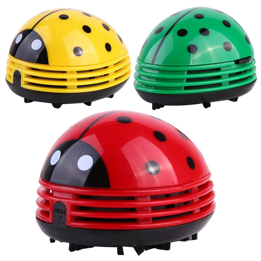 Mini aspirateur coccinelle jaune, collecteur de poussière pour la maison, le bureau et la Table basse