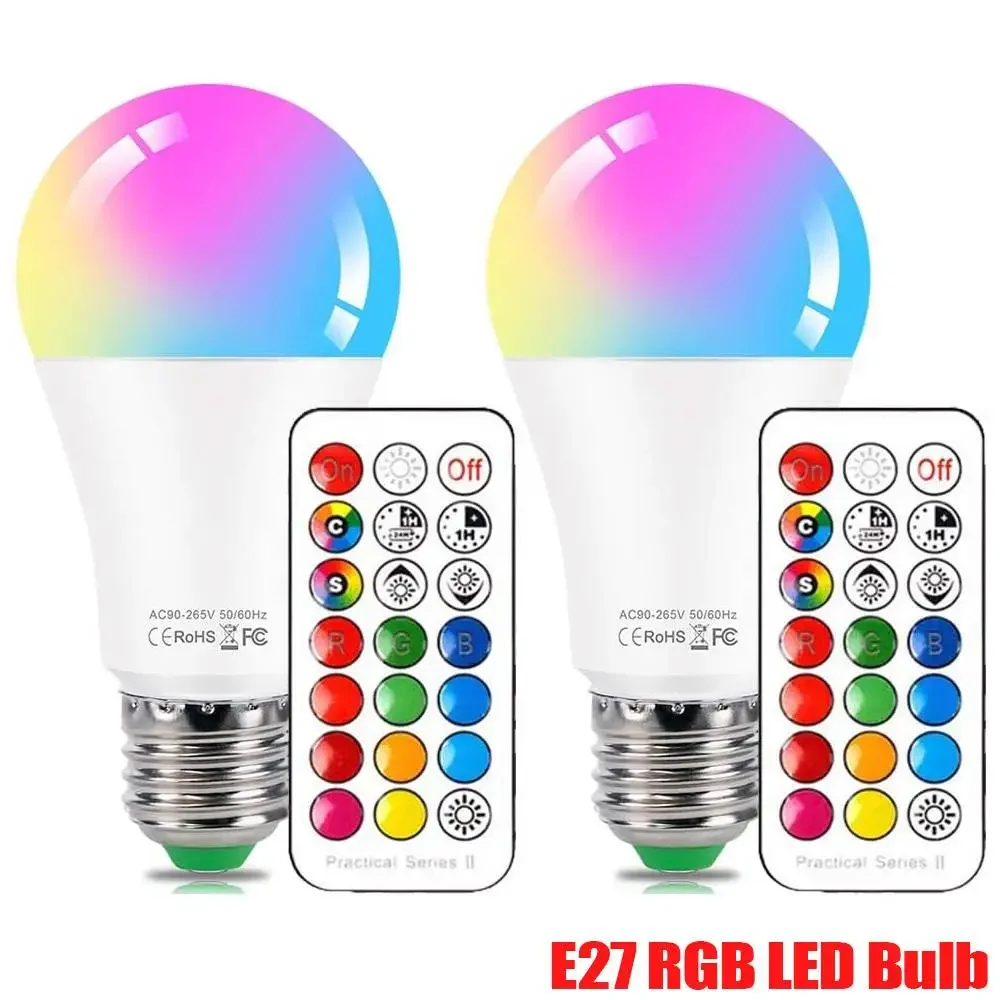 E27 led rgb strahler lampe 220v 15w intelligente fernbedienung farbe lampe bar dekoration atmosphäre licht farbwechsel licht