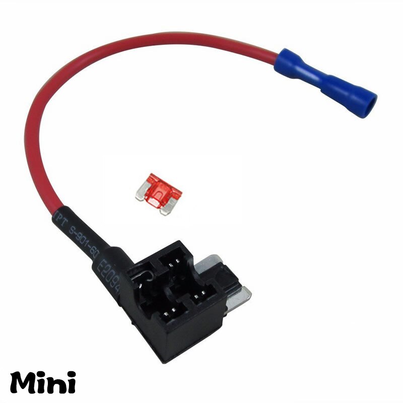 12V/Mini/Small/medium Size Car Fuse Holder Add-a-circuit Piggy Back Fuse TAP Adapter with 10A ATM Blade Fuse: mini