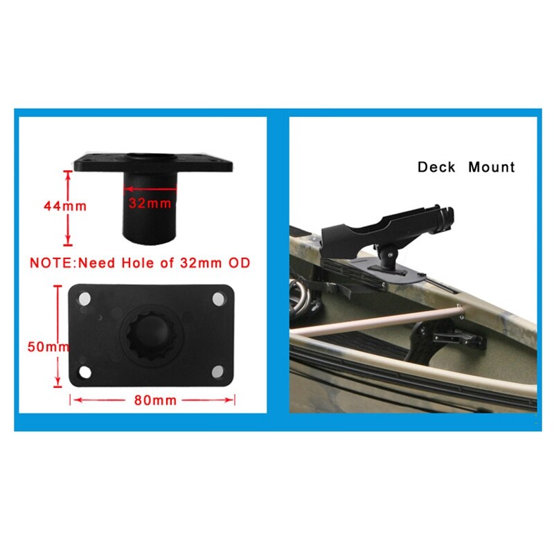 Support de canne pour bateau de pêche gonflable, siège de Kayak rotatif