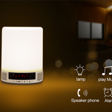 Romantische Verlichting Bluetooth Speaker met Smart Wekker Led lantaarn lamp met Touch inductie lamp