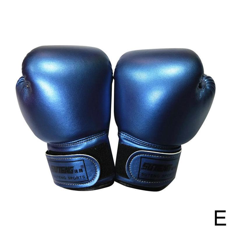 1Pair Pearlescent Solid Color Children Boxing Gloves Sanda Fight Punching Bag Gloves Sponge Foam Molding Liner Boxing Gloves: E