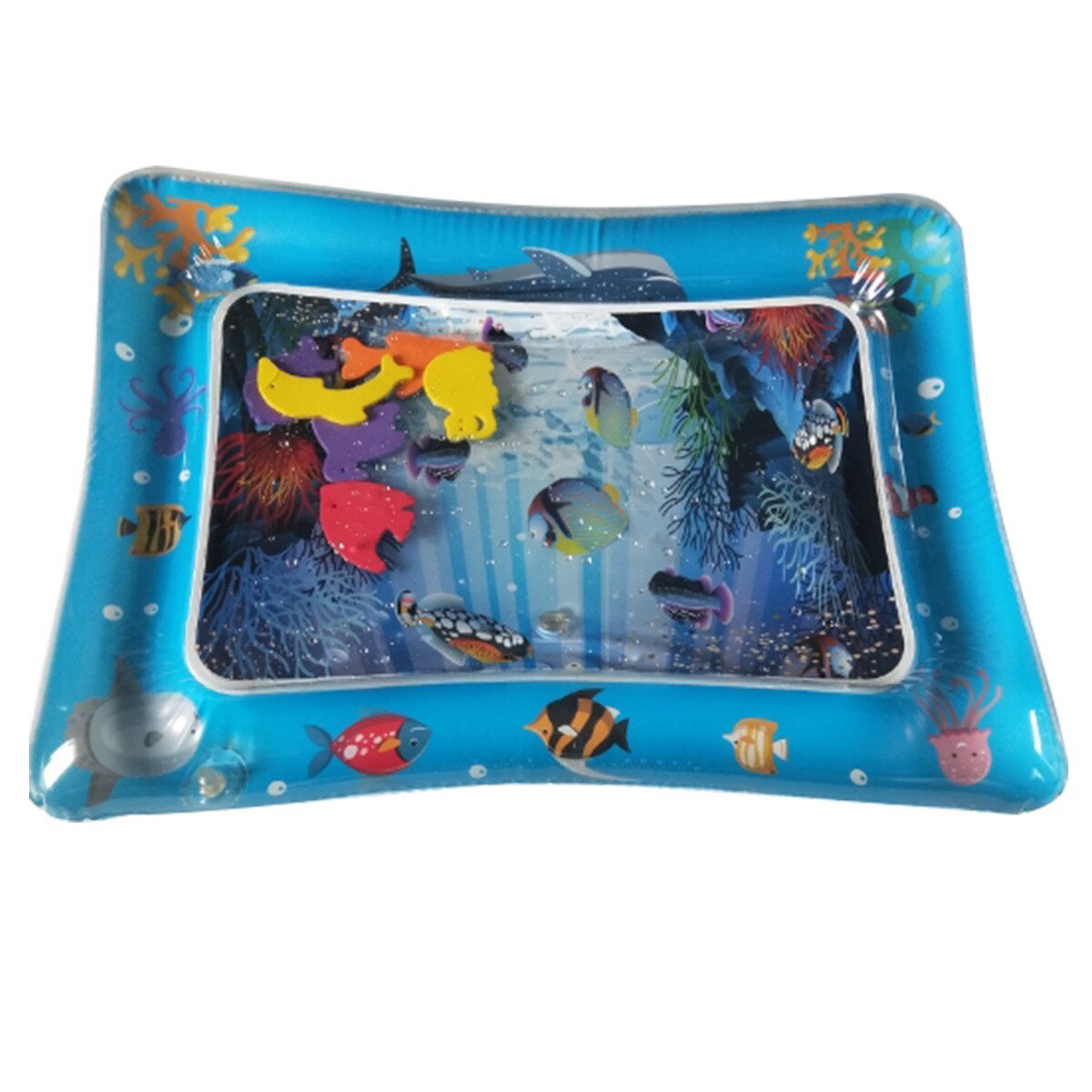 Water Mat Baby Inflatable Patted Pad Baby Inflatable Water Cushion Infant Play Mat Toddler Funny Pat Pad Toys: D 60x50cm