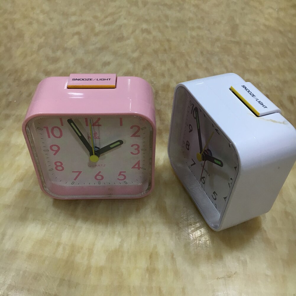 Travel Alarm Clock Analog Alarm Silent Non Ticking Ascending Beep Sounds Silent No Ticking Lighted on Demand Snooze Gentle Wake