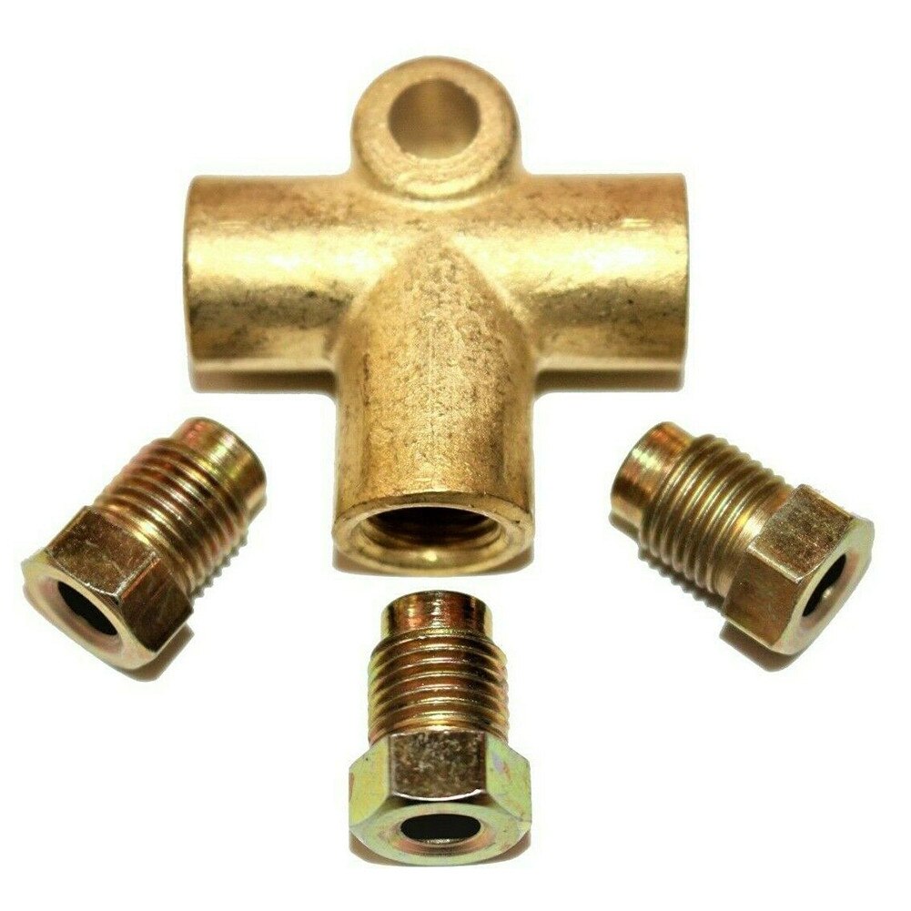 1 Set Raccordi Per Tubi Freno A T Per Freno A 3 Vie Con 3 Dadi - Foto 5