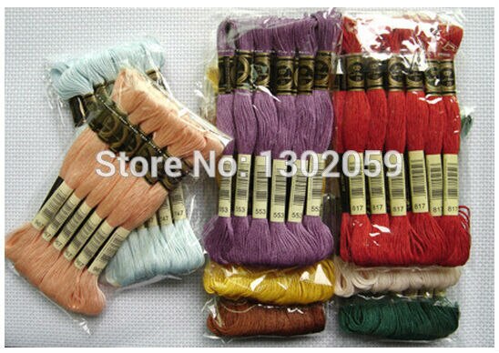 Fil de soie Royal, vous pouvez choisir des couleurs spécifiques, 120 pièces, pour broderie, point de croix