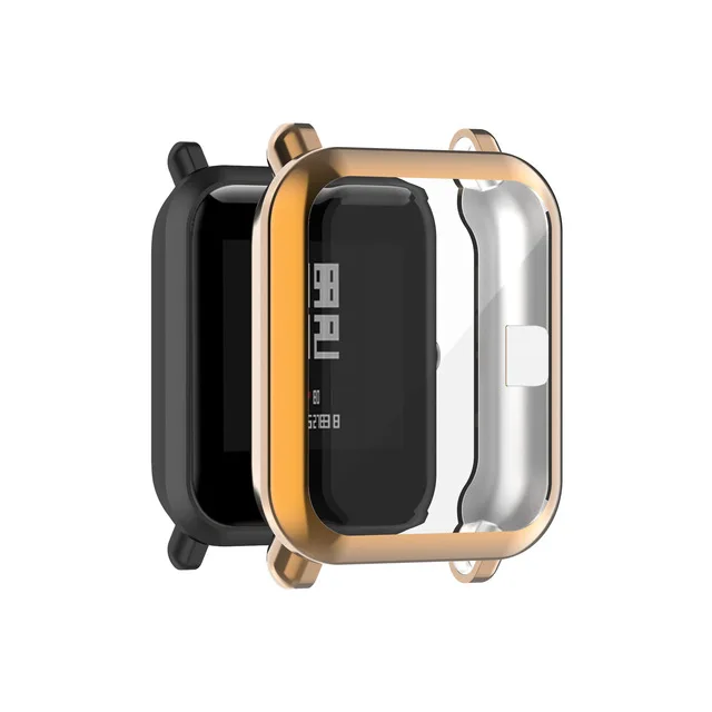 Funda protectora de TPU para Xiaomi Amazfit Bip U Pro GTS 2 Mini Protector de pantalla carcasa protectora de reloj para funda Amazfit Bip Lite: XXL / Rose Gold
