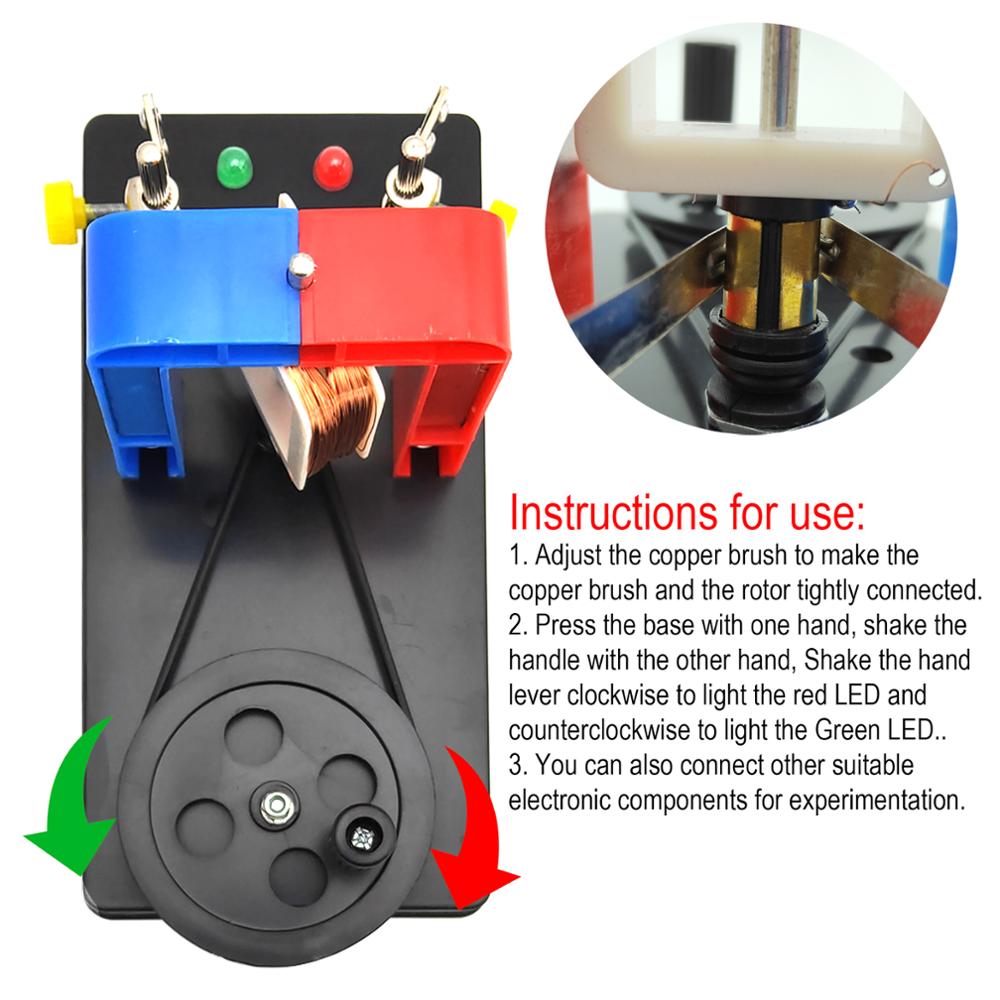 Experimento de inducción electromagnética, generador de electricidad, modelo, experimento de inducción Faraday, instrumento de enseñanza escolar física