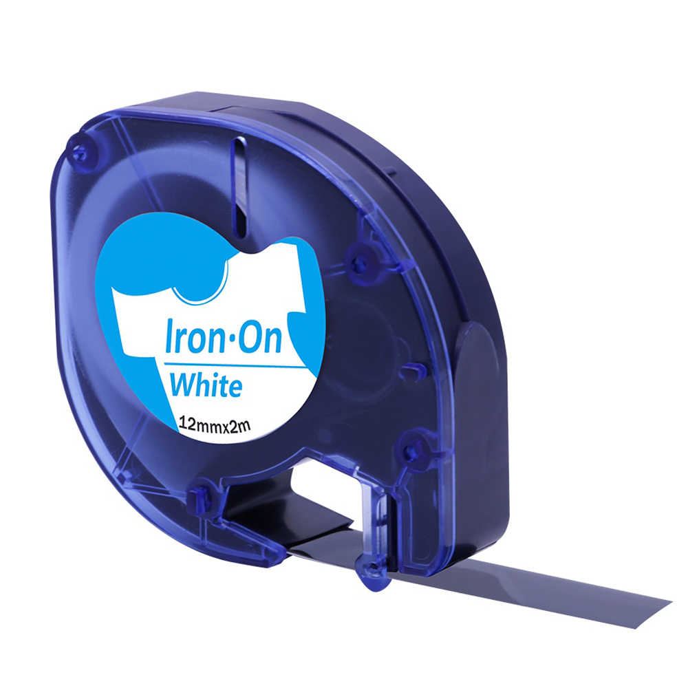 Fimax 1Pcs 18771 Compatible DYMO LetraTag Fabric Iron-on Label Tape 18774 18779 Red on White DYMO Letratag Label Printer LT-100H: Blue on White