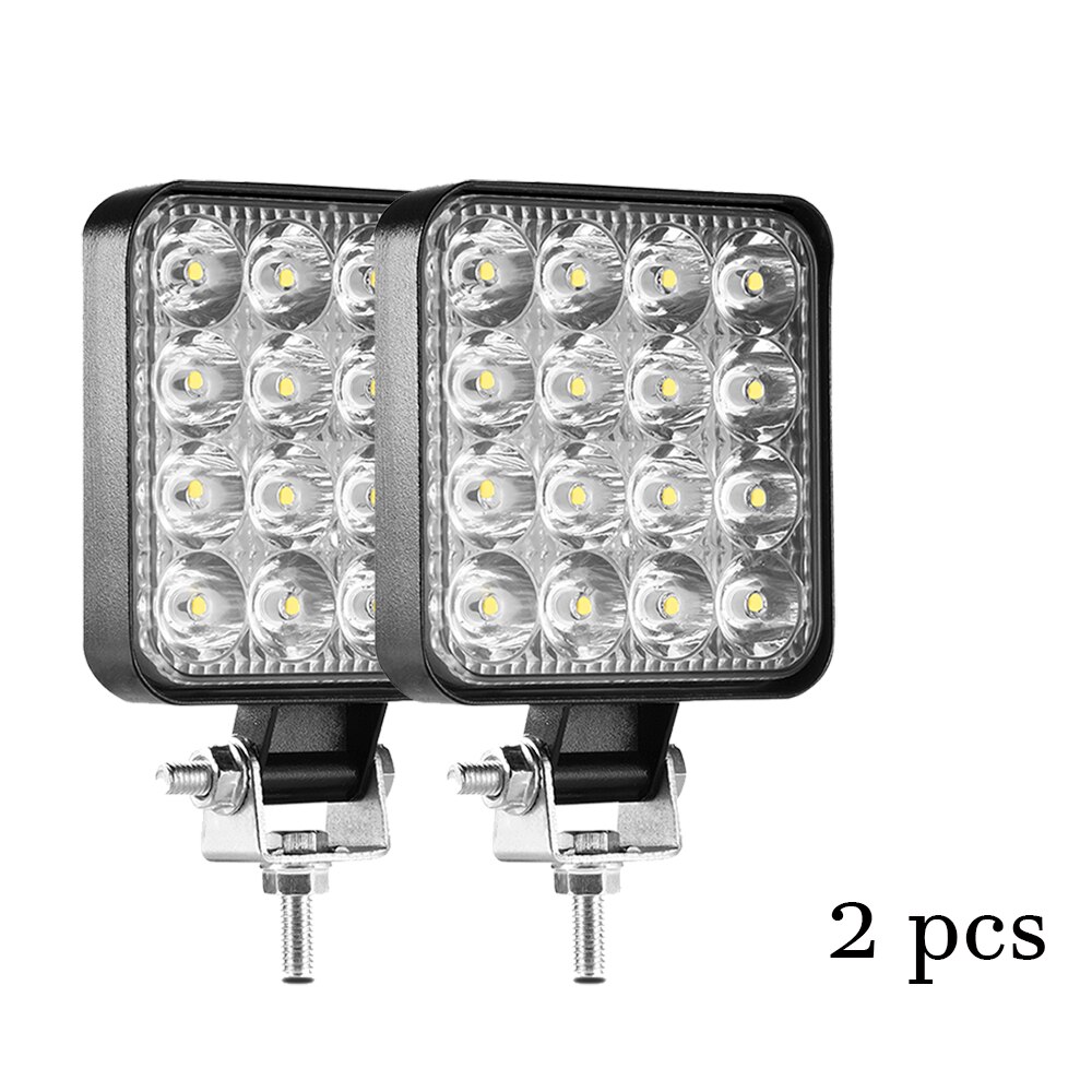 Aeobey auto led bar työvalo auton valo 48w offroad työvalo 4 x 4 led traktorin ajovalo kohdevalo kuorma-auton mönkijälle 12v 24v: 2x 48w työvalo