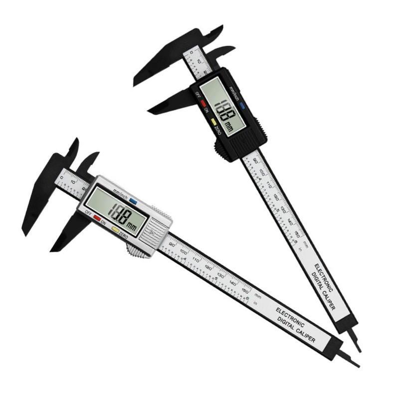 Calibrador de plástico de alta resistencia, herramientas de medición de diámetro, Calibre Vernier Digital electrónico, 0-150mm