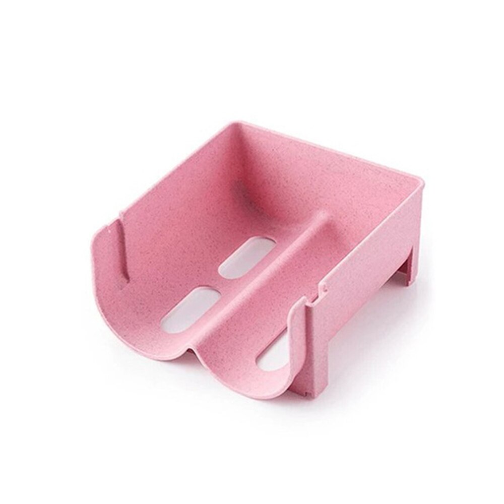 Anti-Fall Overlap Storage Rack Glass Beer Bottle Drink Holder Refrigerator Drawer Beverage Box Can Dispenser Space Saving Tray: Pink