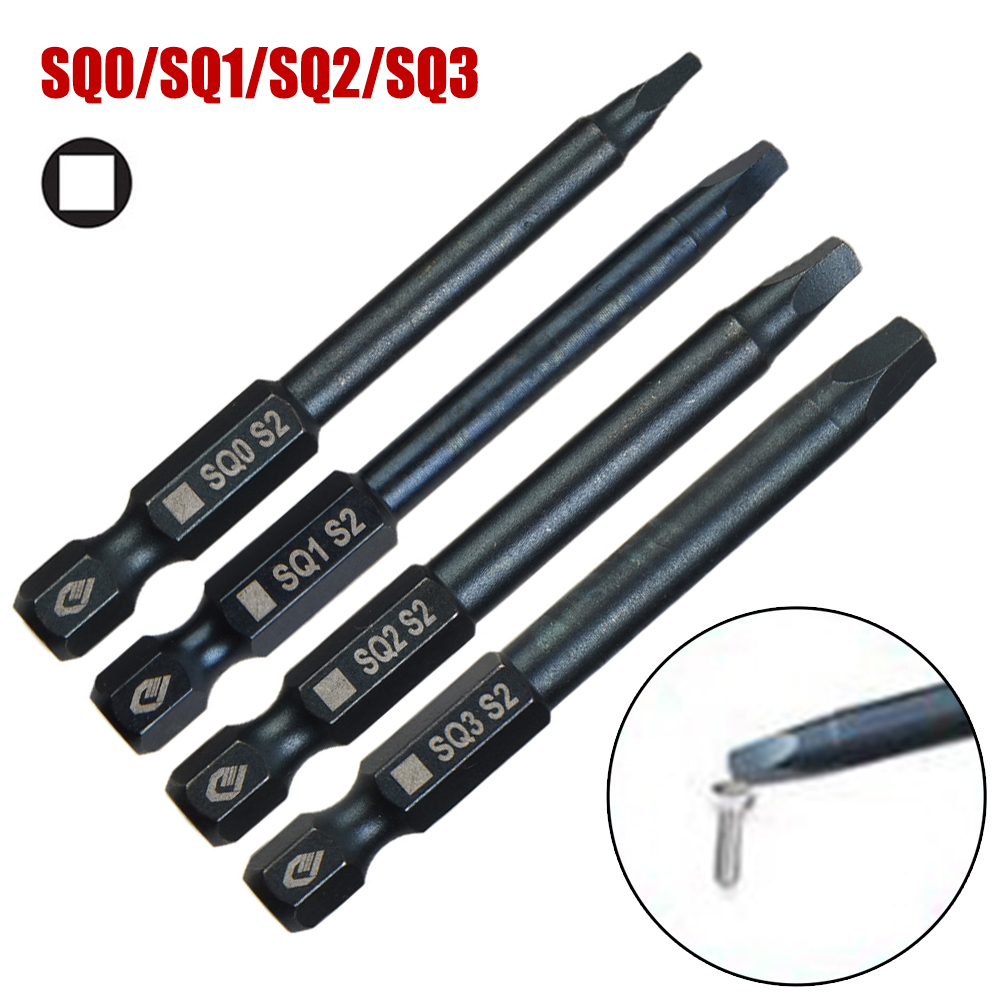 65mm sq0 sq1 sq2 fyrkantiga skruvmejselbitssats 1/4 tums skaft *magnetisk skruvmejsel -= elektrisk skruvmejsel =-=skruvmejselbits handverktyg