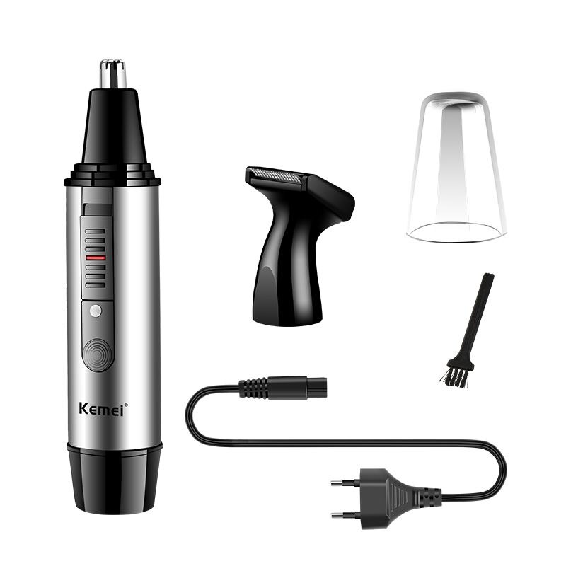 Metalen oplaadbare neus haar trimmer baard trimer oor schoner wenkbrauwen ontharing neus trimmer voor neus en oor apparaat schoon