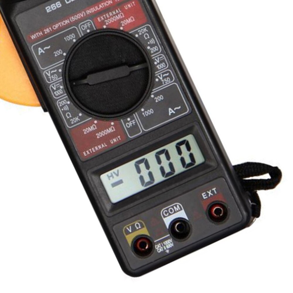 Gul  dt266 digital strömtång mätare summer data hold multimeter test voltmeter ohmmeter amperemeter ohmmeter volt ac dc