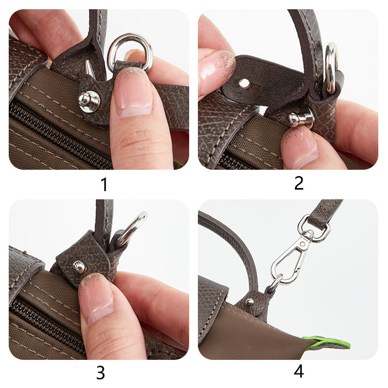 Leather Replacement Crossbody Bag Strap Fit for Longchamp mini shoulder strap without punching modification