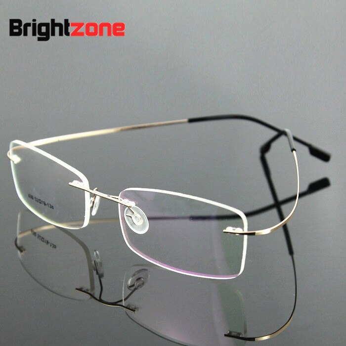 9 Colors Lightest Optical glasses Memory Titanium Alloy Rimless Frame Myopia Prescription Glasses 1.56 1.61 Progressive Lenses