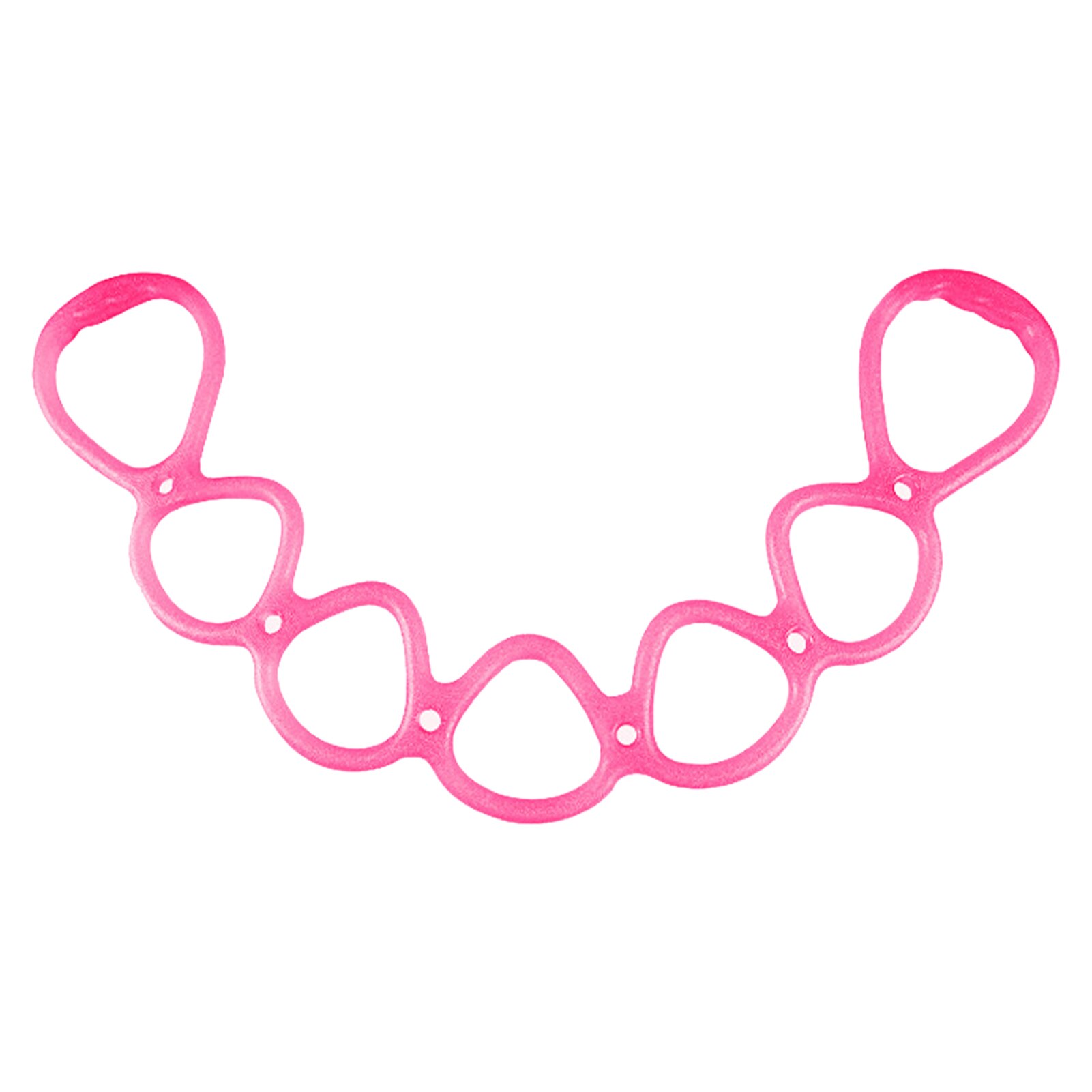 Widerstandsband, dehnbar, für fitness, heimtraining, physiotherapie, rücken, beine, tragbar, für hand- und armübungen, 7 ringe: Rosa