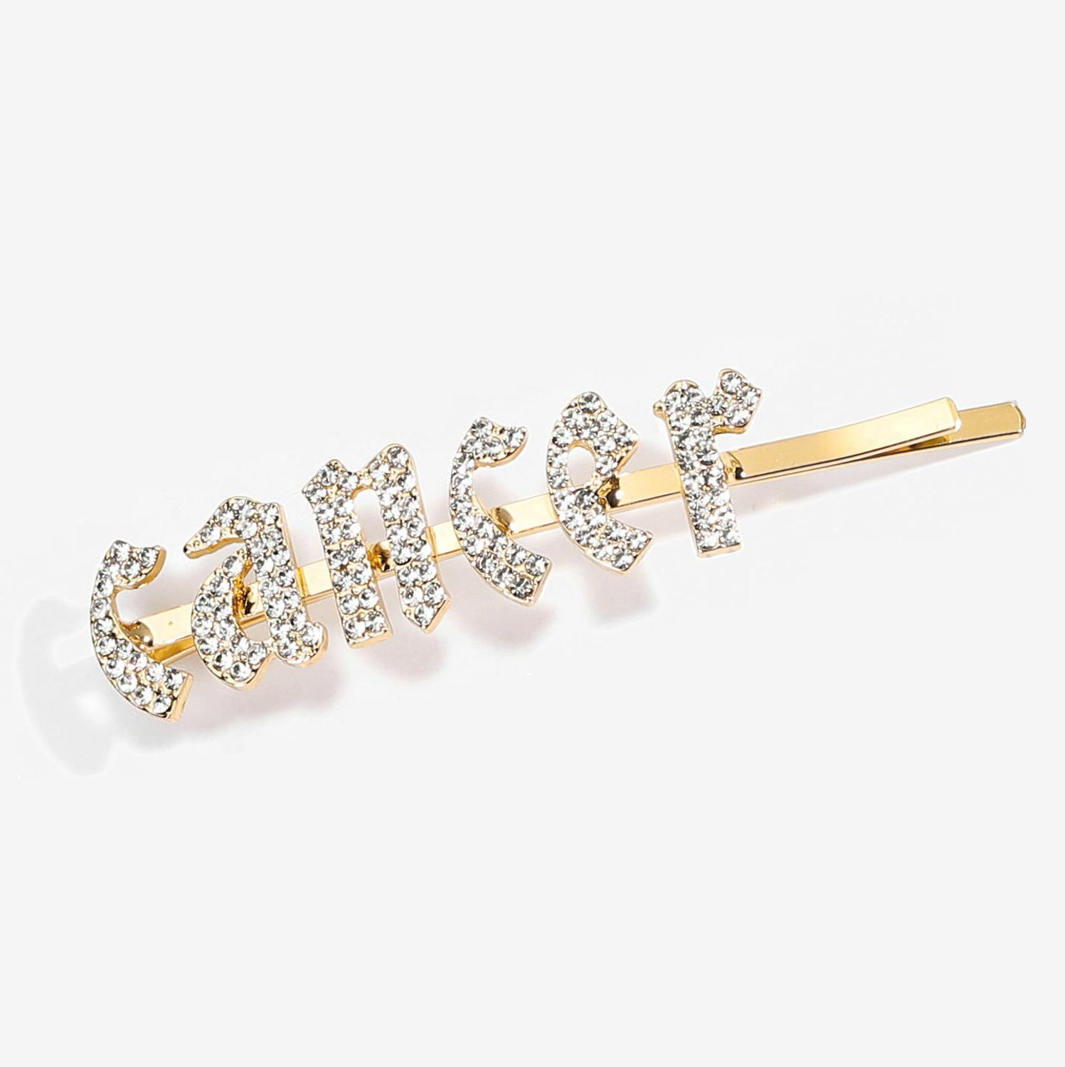 12 Zodiac Strass Haarspelden Shiny Crystal Word Letters Haar Clips Alle Zodia Borden Barrette Accessoires Sieraden Kerstcadeau: cancer