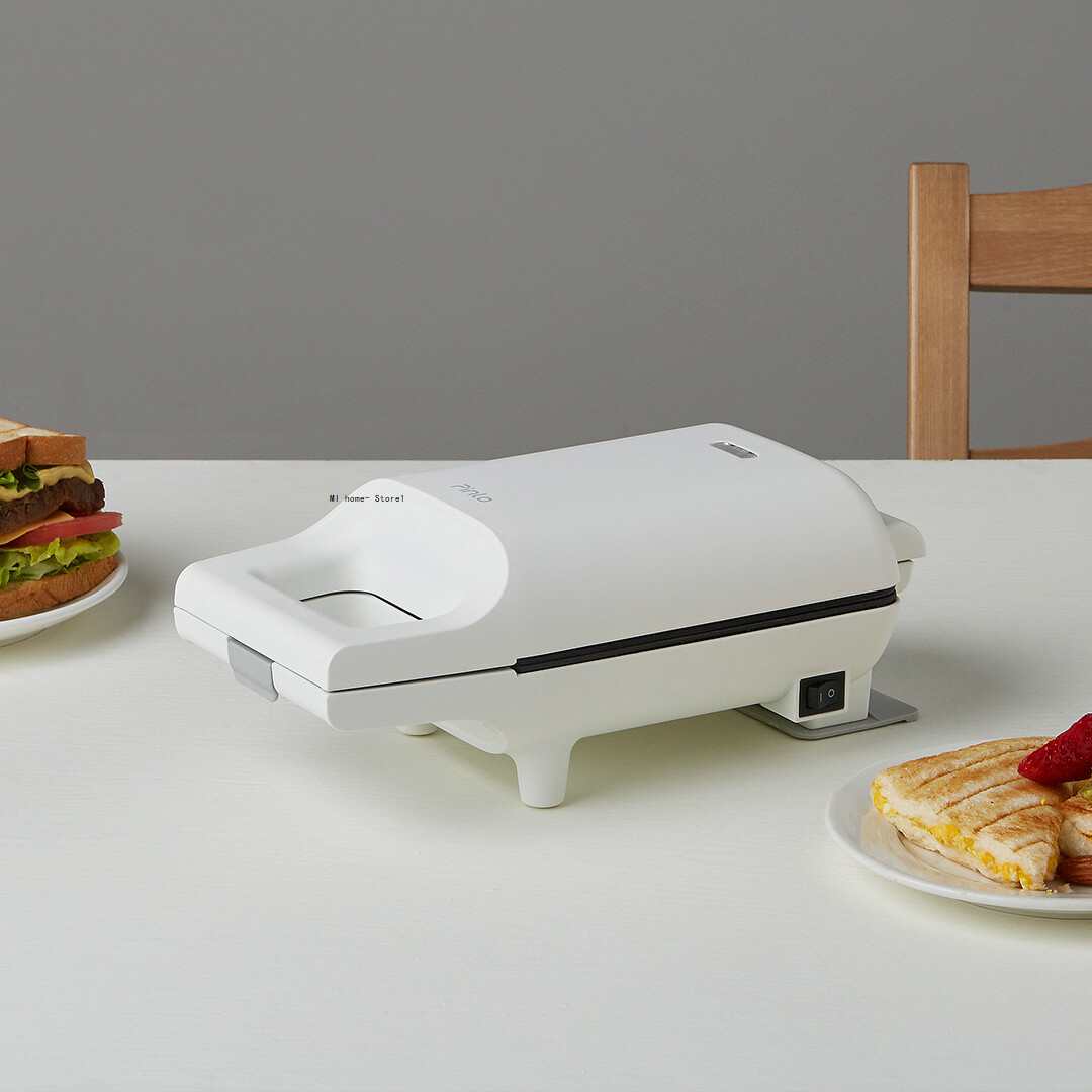 Xiaomi-Mini máquina para hacer sándwiches, tostadora de superficie curvada para el desayuno y la cocina, máquina para freír huevos, 420W
