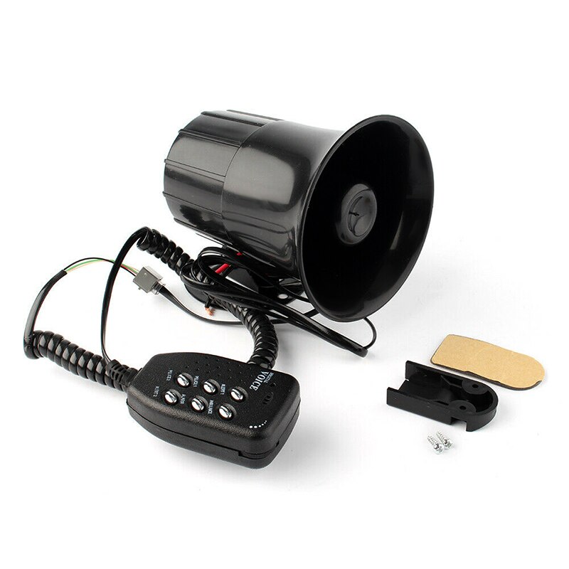 Car Warning Alarm Fire Siren Horn PA Speaker MIC System 6 Sound Loud Louder 100W NJ88