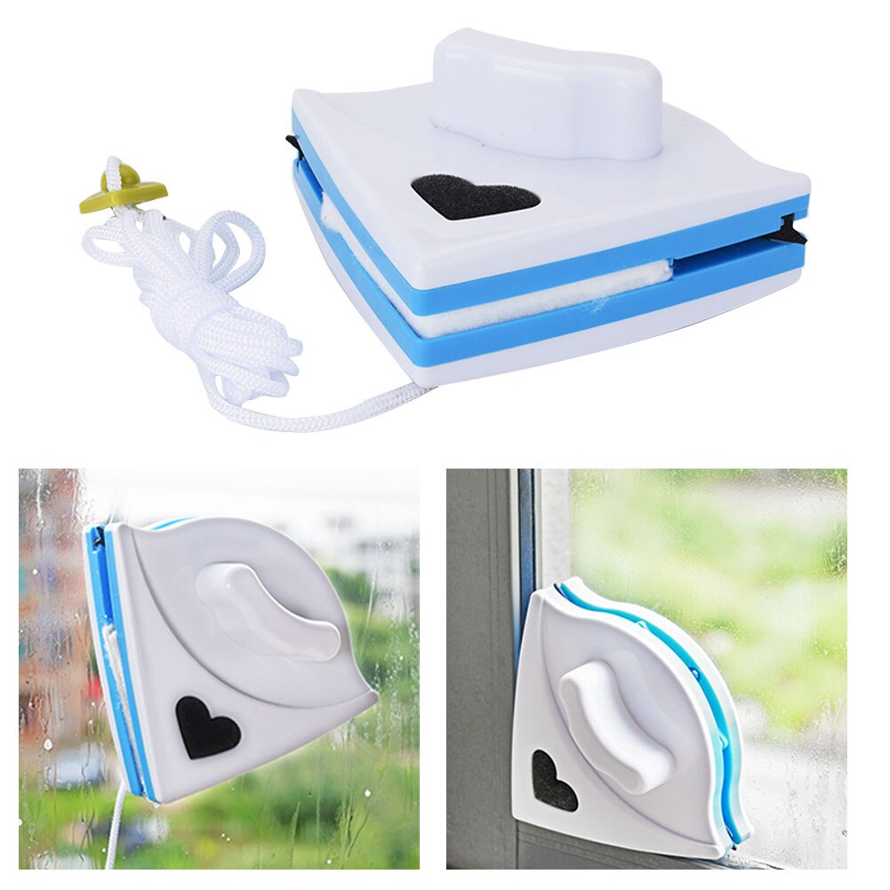 Lave-vitre magnétique à Double face, outil de nettoyage de voiture, balayeuse utile pour la maison, triangulaire, ABS, lave-vitre magnétique