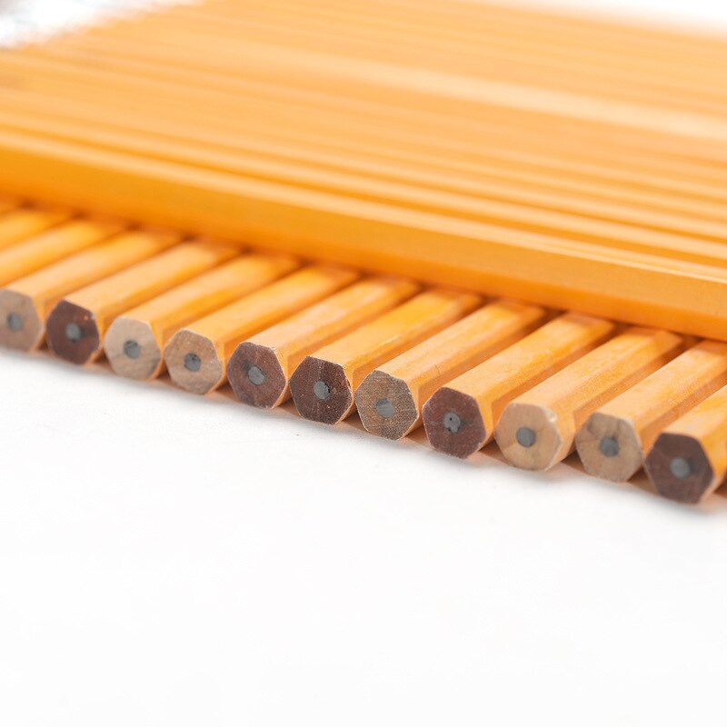 10Pcs Geel Houten Handvat Hb Potlood Gewone Potlood Student Schrijven Tekening Schets Potlood Met Gum School Office Supply