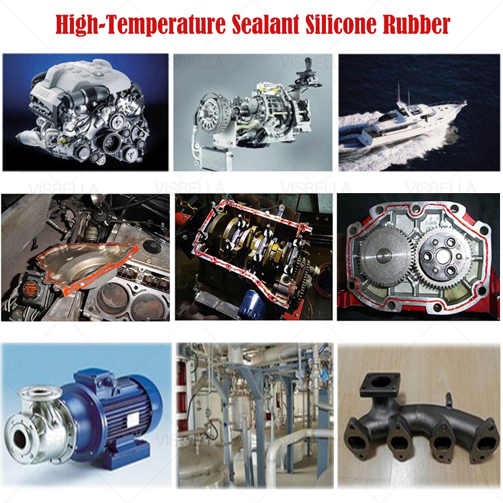 VISBELLA 85g RTV Silikon Industrielle Starken Klebstoff Hohe Temperatur Silizium-dichtstoff Gummi Dichtung Hersteller Elektrische Reparatur Kleber