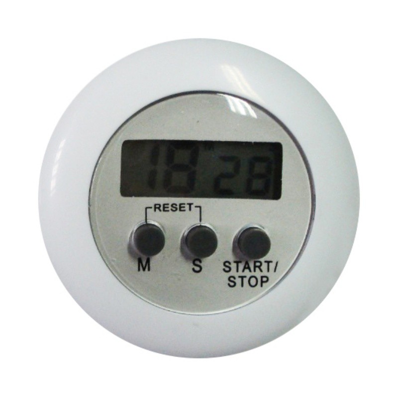 LINSBAYWU Mini Colorful LCD Timer Digital Magnetic Racing Kitchen Countdown Alarm Clock Stop Watch: White