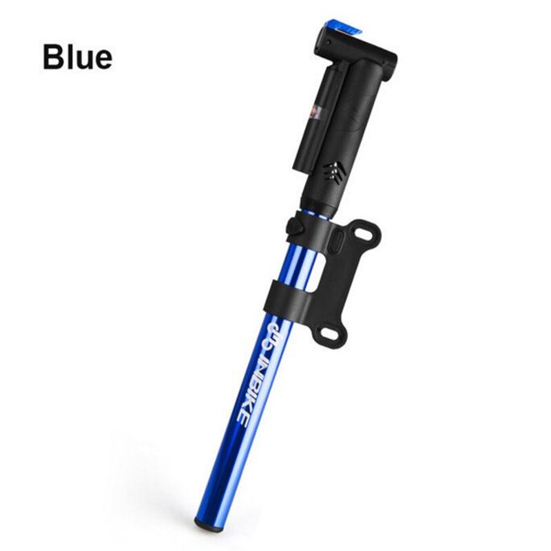 Inbike cykelpumpe med måler bærbar cykel luftpumpe cykel mtb pumpe landevejscykel bomba bisiklet bomba de air bicicleta pompa: Blå