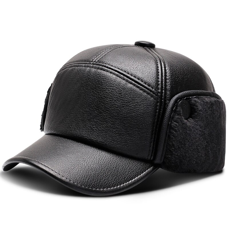 Winter Hoed Voor Oude Mannen Baseball Cap Met Oorkleppen Baret Fleece Dad Hoed Winter Warm Hoeden Voor Platte Pet ouderen Hoed: Default Title