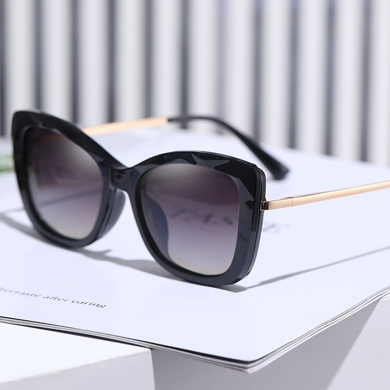 Gafas de sol con imán polarizado para mujer, lentes graduadas para miopía, montura con Clip,