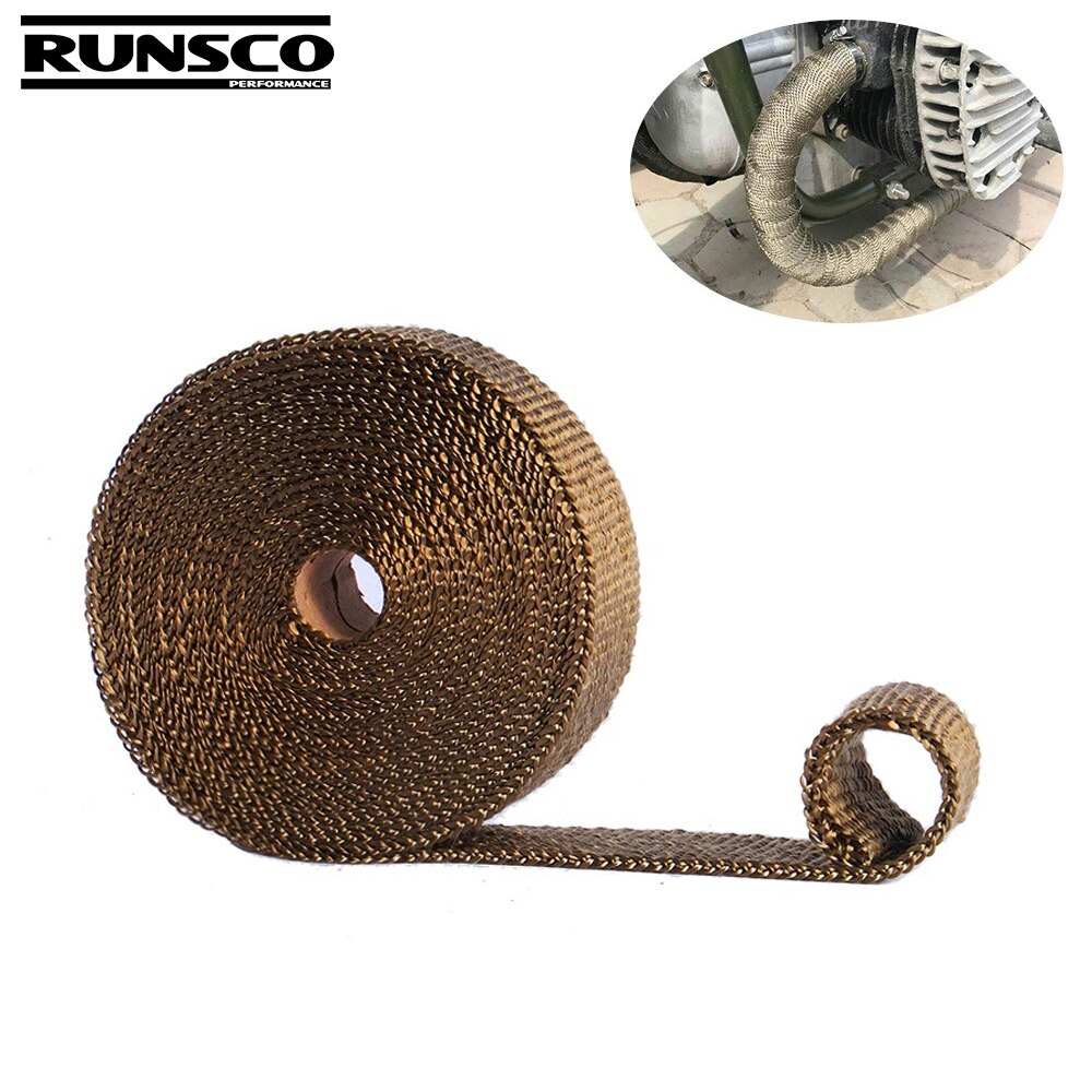 2"x 5Meter TITANIUM TURBO MANIFOLD HEAT EXHAUST THERMAL WRAP TAPE