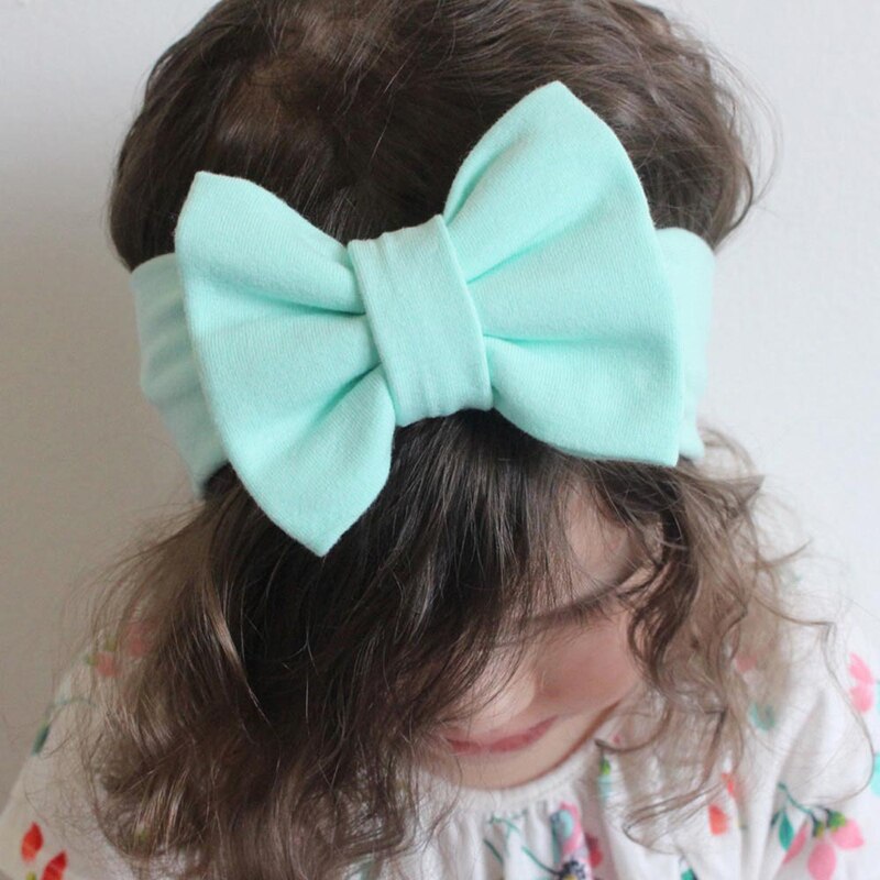Diadema de lazo para bebé recién nacido, bandanas de algodón tejidas para niña, turbante elástico para niña, diademas para bebé
