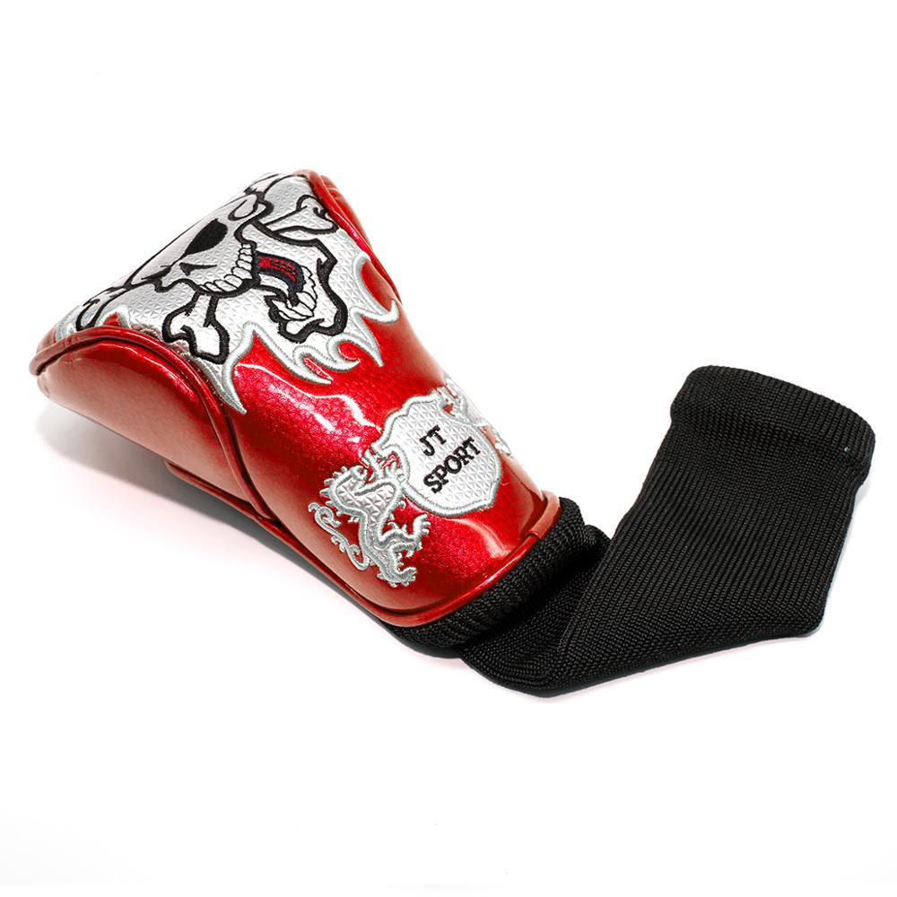 golf klubb headcover hodeskalle sjåfør tre hode dekke fairway tre dekke hybrid dekke med lang hals