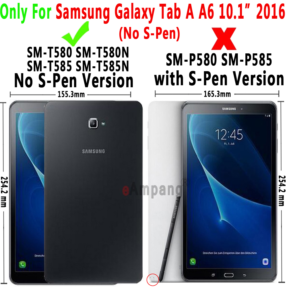 Magnético inteligente para automóbil dormir despierto funda para Samsung Galaxy Tab un A6 10,1 T580 T585 T585N SM-T580 SM-T585 SM-T580N cubierta