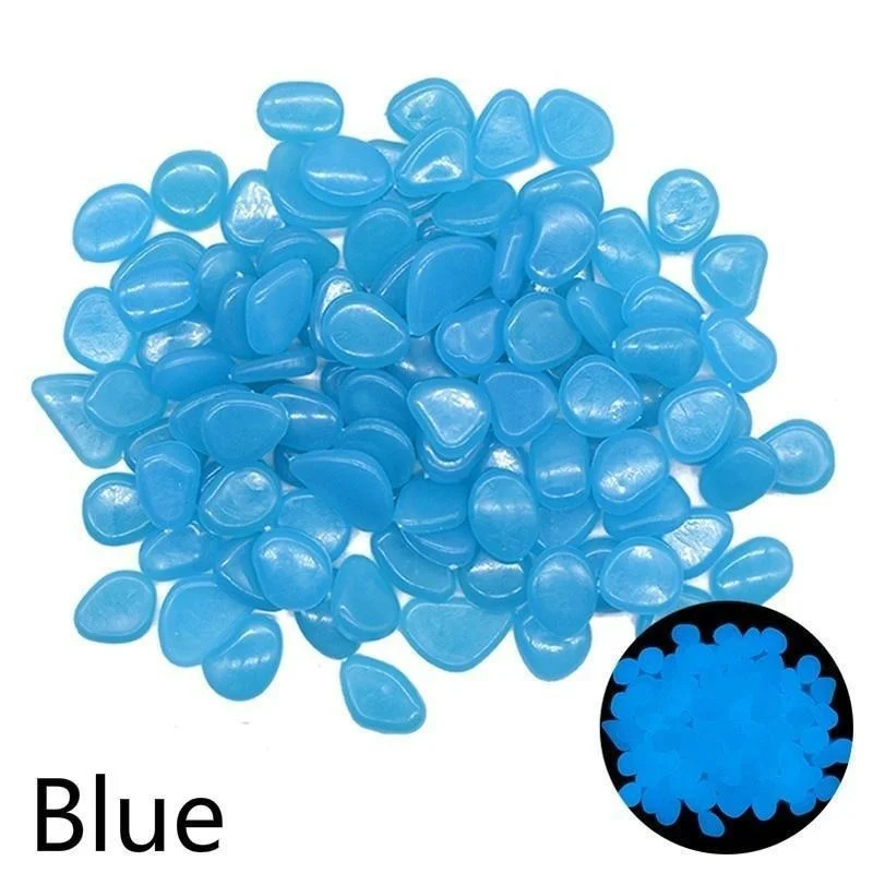 Pedras luminosas que brilham no escuro, pedras brilhantes, passarelas ao ar livre, casa, jardim, quintal, decoração, tanque de peixes, pedras de seixo: S / Cinza claro
