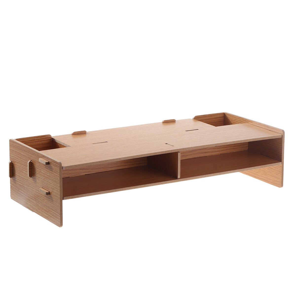 Multi-function Desktop Monitor Stand Computer Screen Riser Wood Shelf Plinth Strong Laptop Stand Desk Holder For Notebook TV: Wood