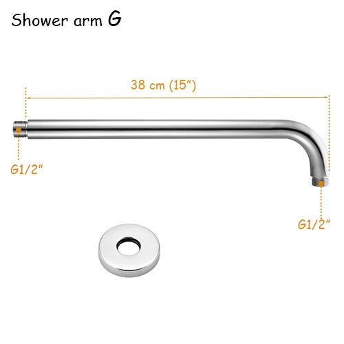 Wall Mounted &amp;amp; Ceiling Mounted Shower Arm Stainless Steel Material Chromed Bathroom Shower Accessories 7 Choice: D400