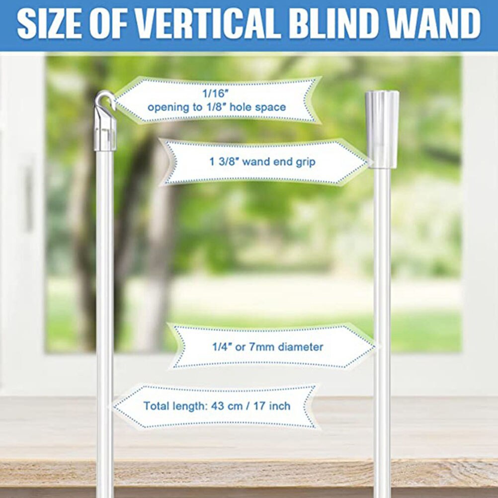 8pcs bacchetta cieca bacchetta cieca in plastica sicuro durevole bella buona bacchetta di plastica persiane parte persiane asta per tende