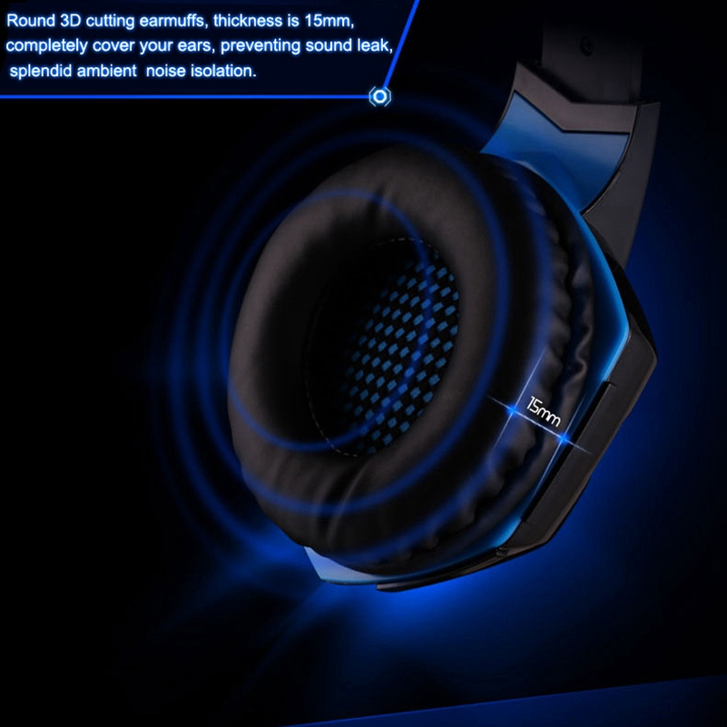 KOTION EACH G2000 Best Computer Stereo Gaming Headphones Deep Bass Game Headset Earphone With Mic LED Light For PS4 PC Gamer