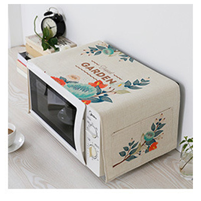 Cotton And Linen Fabric Microwave Oven Dust Cover High - Grade European Style Anti - oil Microwave Oven Protective Cover: AC