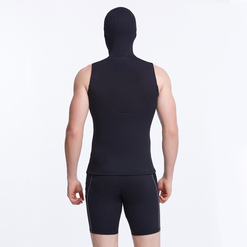 Neopren 3mm dykkerhette med skulder snorkelutstyr lue halsdeksel svømmende varm dykkerdress for å beskytte håret