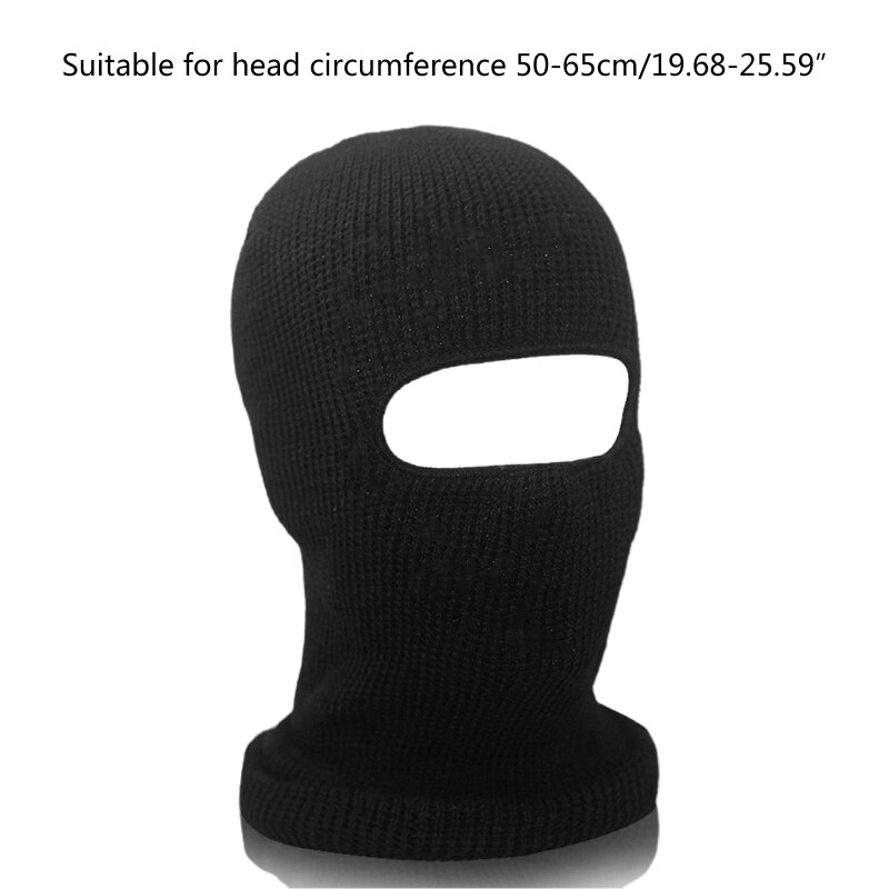 Unisex vinterstrikket ett hull skimaske balaclava luer hatt sykling vindtett hjelm fôr heldeksel cap hals varmere
