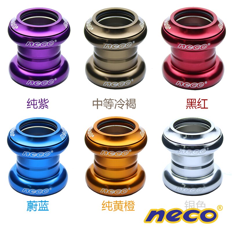 Neco-cascos de bicicleta sin rosca, cascos de bicicleta de carretera, con piñón fijo, taza externa 1, 1/8, 1.125 pulgadas, 34MM